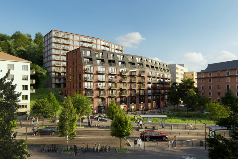 Nytt lägenhetshus på Carlanderskaplatsen