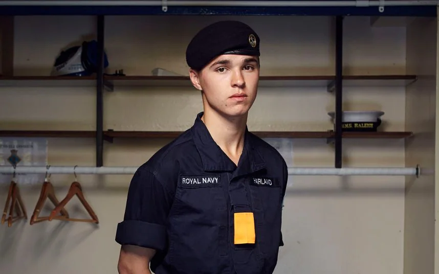 Dunbar på Royal navy sailor school