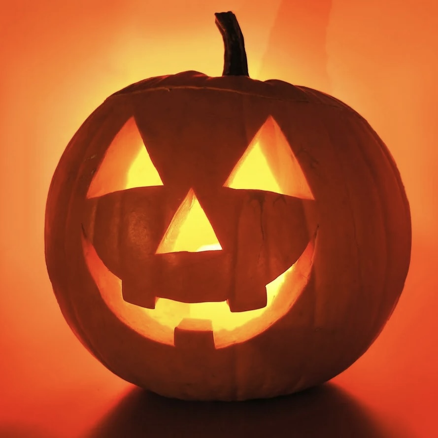 Glad pumpa som lyser