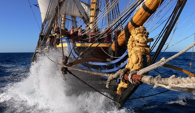 Lejon i fören av fartyget Götheborg