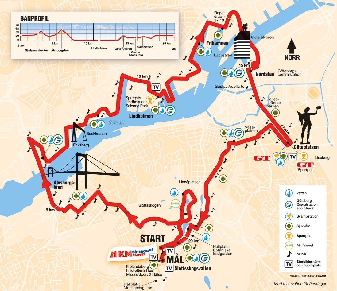 Karta för GÖTEBORGSVARVET