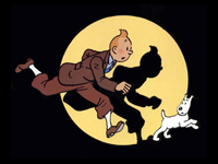 Logotyp för Tintin Logotyp för Tintin