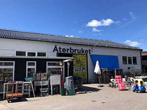 Ingång till Återbruket