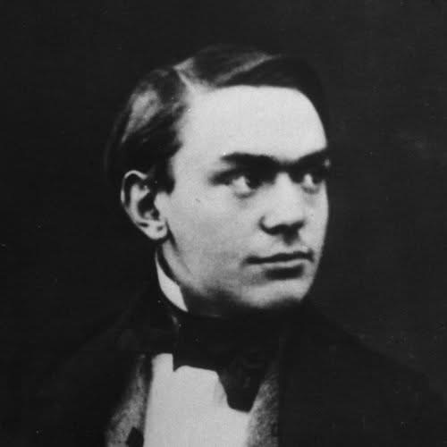 Svartvitt fotografi av Alfred Nobel taget år 1840