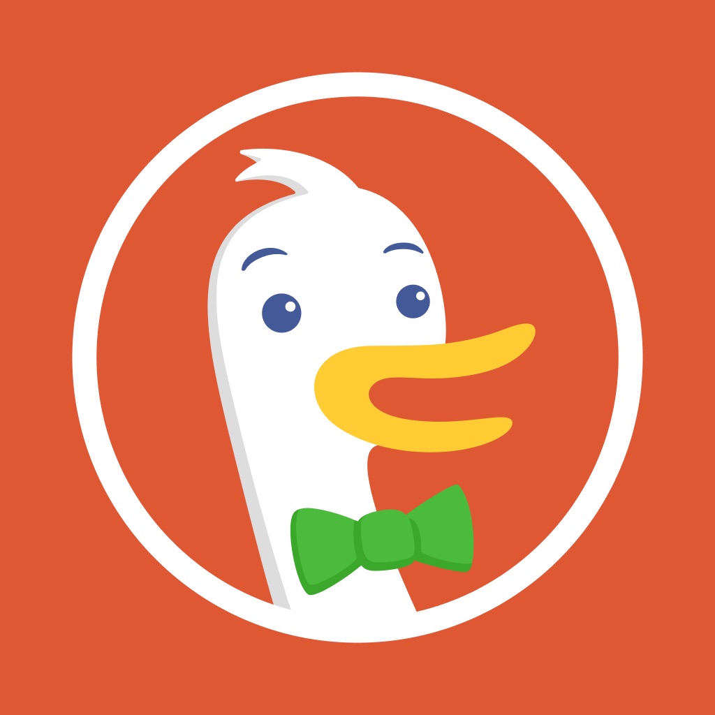 Ikon med logotyp för DuckDuckGo