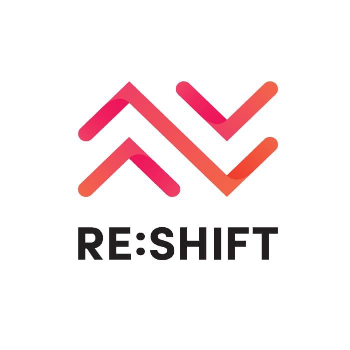 Logotyp för RE:SHIFT Logotyp för RE:SHIFT
