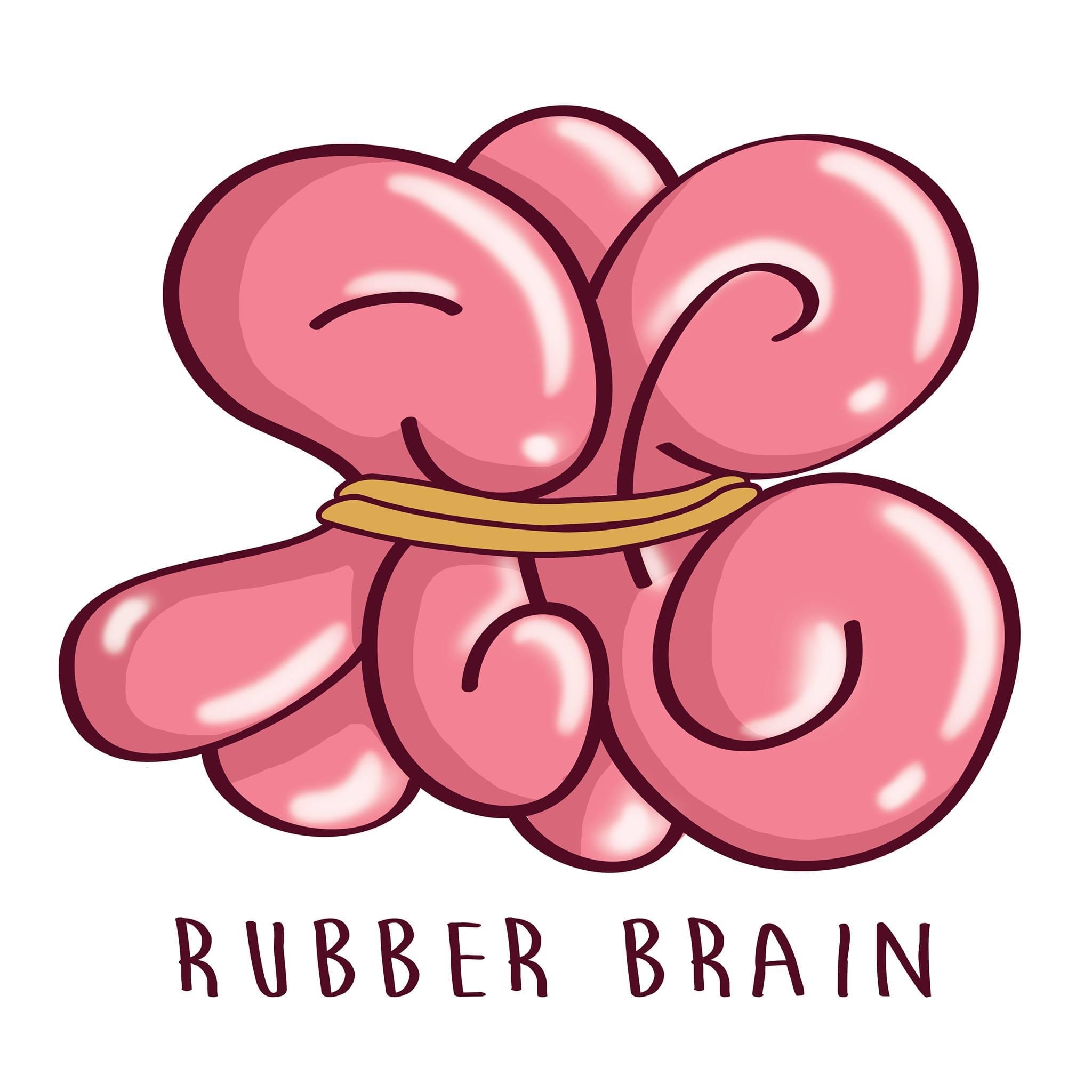 Logotyp för RUBBER BRAIN