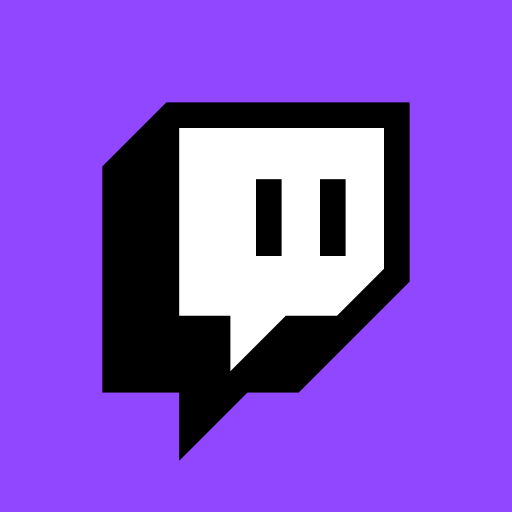 Ikon med logotyp för twitch